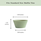 Reusable Silicone Baking Cup Silicone Muffin Liners for Cupcakes, BPA Free, Regular, 12 Pack, White Blue Green