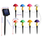 Solar Garden Decor Lights 8 Crack Mushrooms Outdoor Decor Stake Lights, Waterproof Solar Pathway Light Gardening Gifts for Garden Gnomes Backyard Flower Bed Christmas Decorations