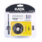 1-3/8" - 1-3/4" Door Lock Installation Kit for Wooden Doors with Guide Template, Door Lock Hole Saw, Carbon Steel