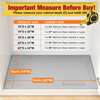 Under Sink Mat 22" X 19", Waterproof Silicone Cabinet Organizer Protector with Raised Edge, Kitchen & Bathroom Leak Tray, Shelf Liner & Pet Feeding Mat for Dog Cat Food Mats, Gray