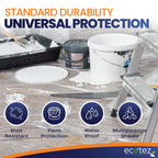 6 Pack 12 x 9 ft Extra Large Plastic Drop Cloth for Painting - Light & Durable Tarp Cover for Furniture - Plastic Clear Tarp Waterproof - Paint Floor Covering - Painters Drop Cloth Sheeting