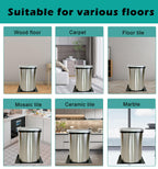Trash Can Mat, Waterproof Raised Edge Silicone Under Garbage Can Mat, 11.8" X18.9" Non-Slip Trash Can Pad for Kitchen Office Bedroom Reduce Floor Carpet Wall Scratches, Black