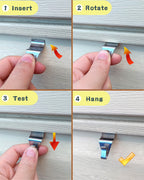 Vinyl Siding Hooks 20 Pack Heavy Duty Siding Clips Vinyl Siding Hanger for Hanging on Patio, No Hole Need Command Outdoor Hook Hang to Decor Wreath Things